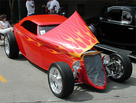 Larry Olson had his new 33 Speedstar coupe on display this year